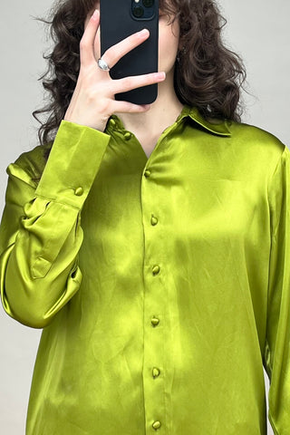 Green Silk Shirt