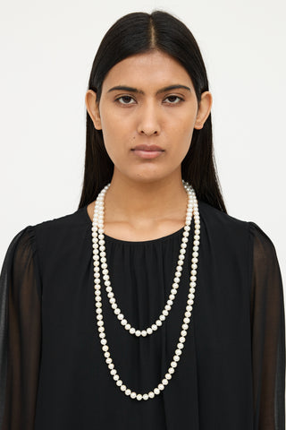 Birks 925 Pearl Long Strand Necklace