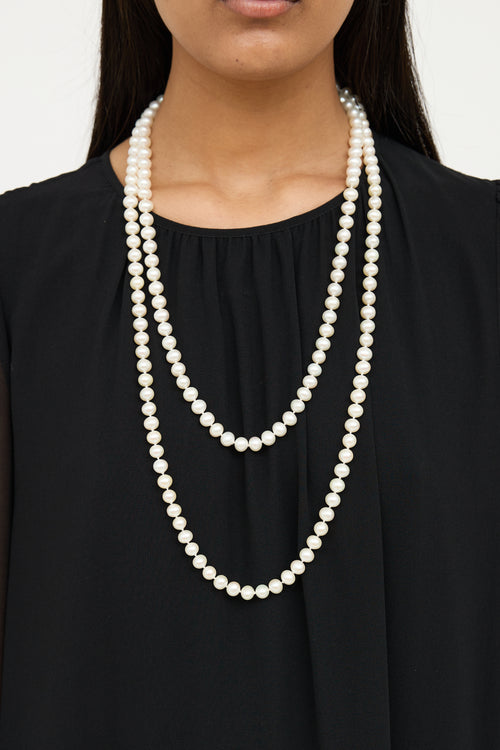 Birks 926 Pearl Long Strand Necklace