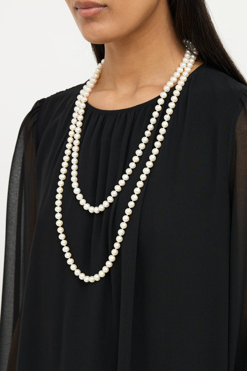 Birks 927 Pearl Long Strand Necklace