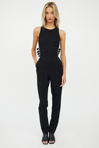 Black Buckle Sleeveless Jumpsuit A.L.C.