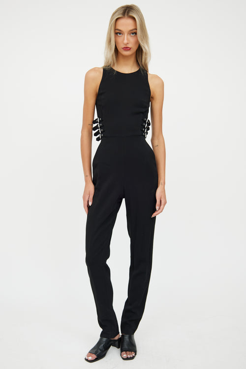 Black Buckle Sleeveless Jumpsuit A.L.C.