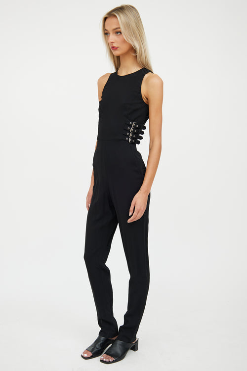 Black Buckle Sleeveless Jumpsuit A.L.C.