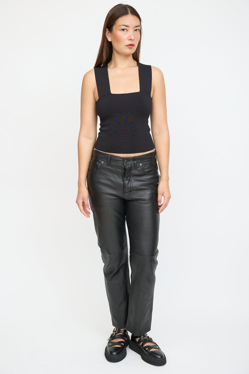 A.L.C. Black Knit Sleeveless Top