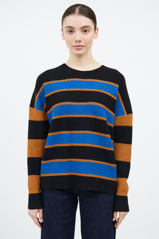 A.L.C. Black 
Multicolour Wool Striped Sweater