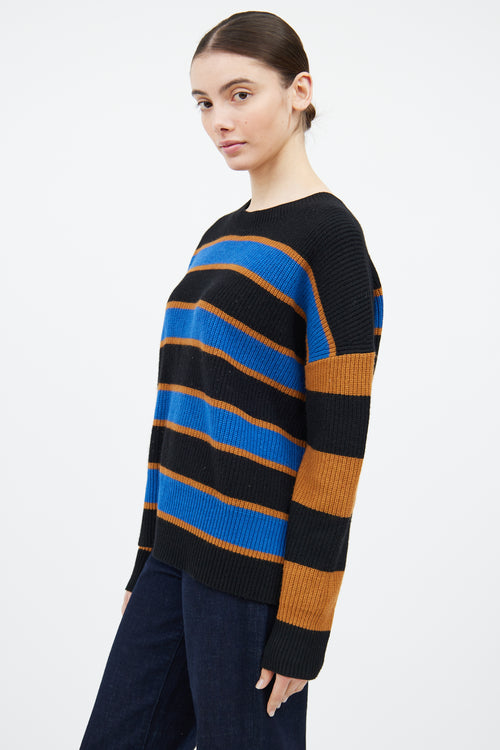 A.L.C. Black 
Multicolour Wool Striped Sweater