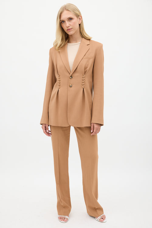 A.L.C. Brown Lace Up Suit