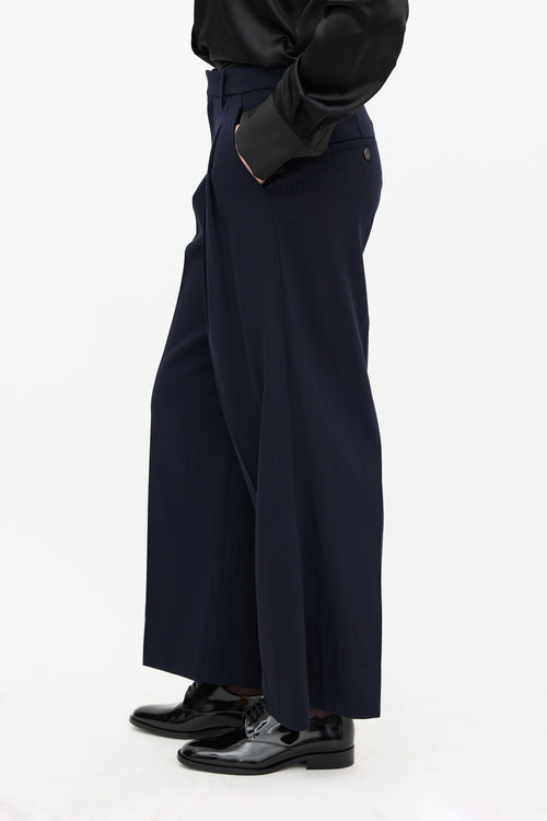 A.L.C. Navy Wool Wide Leg Trouser