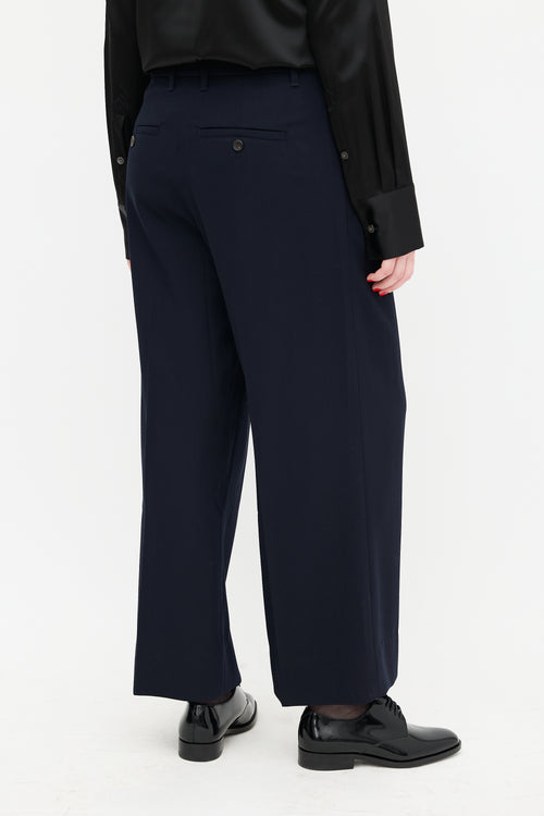 A.L.C. Navy Wool Wide Leg Trouser