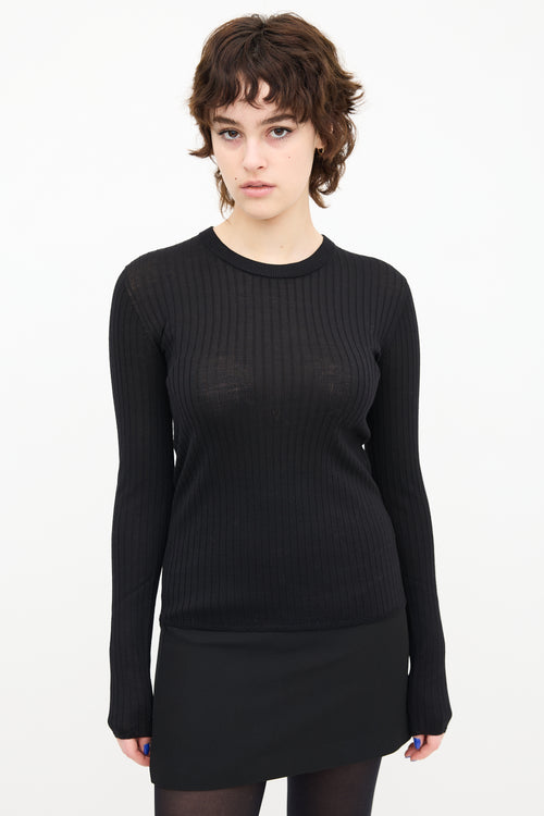 A.L.C. Ribbed Semi Sheer Top