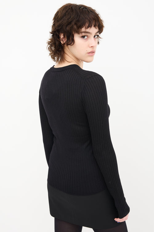 A.L.C. Ribbed Semi Sheer Top