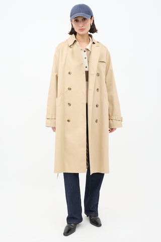 A.P.C. Beige Cotton Greta Belted Trench Coat