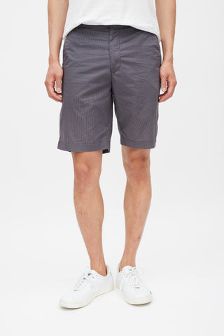 A.P.C. Grey 
Red Plaid Shorts