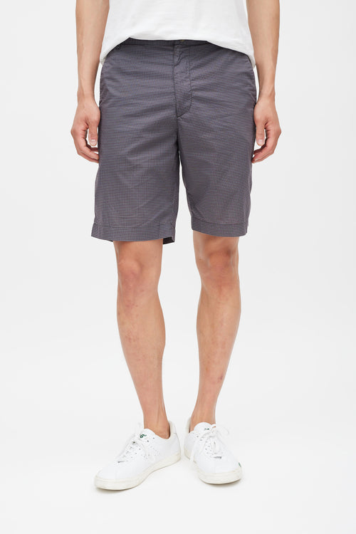 A.P.C. Grey 
Red Plaid Shorts