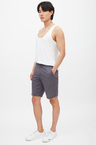 A.P.C. Grey 
Red Plaid Shorts