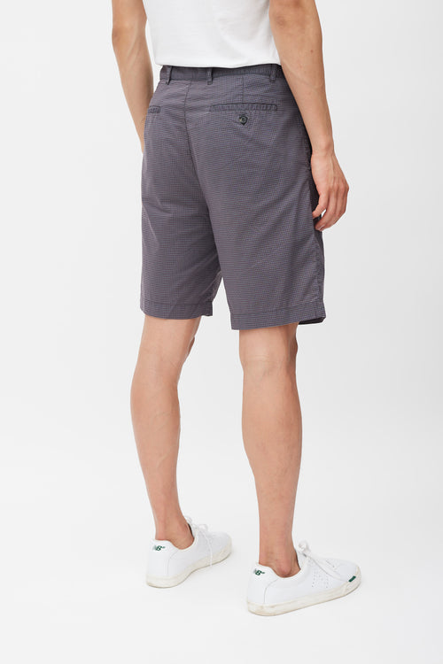 A.P.C. Grey 
Red Plaid Shorts