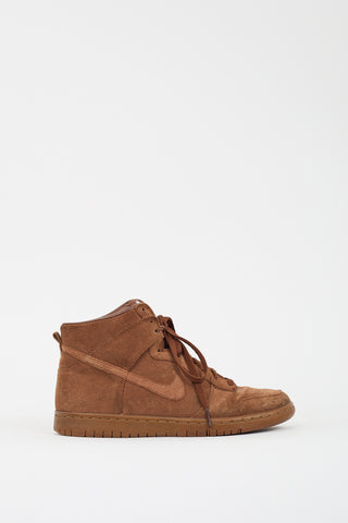 A.P.C. X Nike Brown Dunk High Sneaker