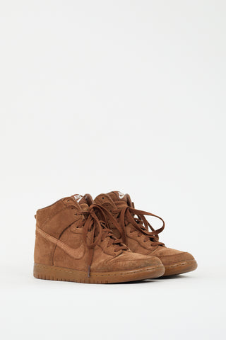 A.P.C. X Nike Brown Dunk High Sneaker