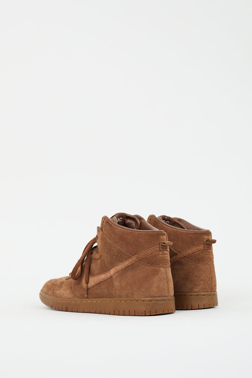 A.P.C. X Nike Brown Dunk High Sneaker