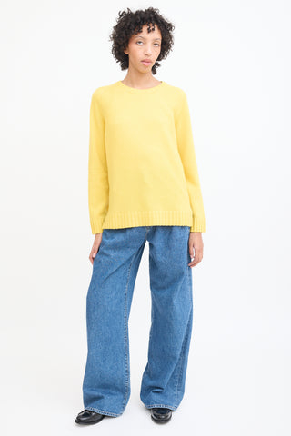 A.P.C. Yellow Wool Knit Sweater