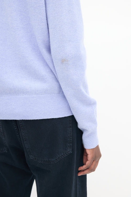 Acne Studios Light Blue Wool Face Logo Sweater