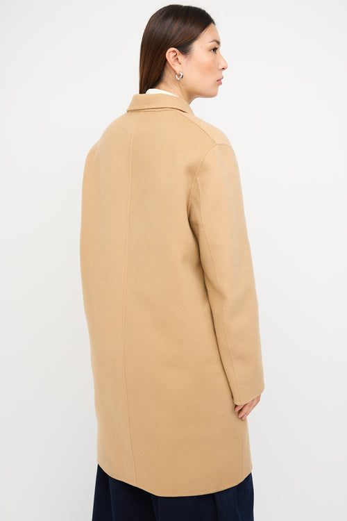 Acne Studios Beige Wool 
Cashmere Mid Length Coat