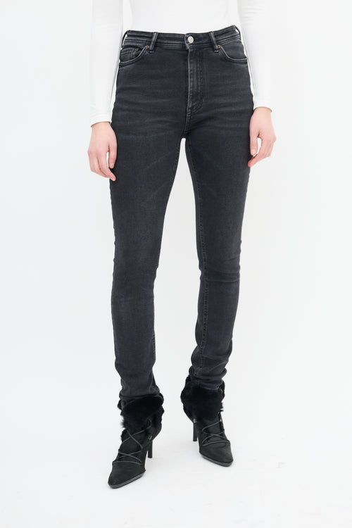 Acne Studios Washed Black Skinny Jeans