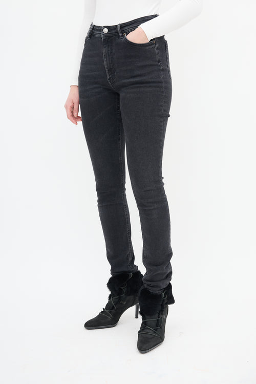 Acne Studios Washed Black Skinny Jeans