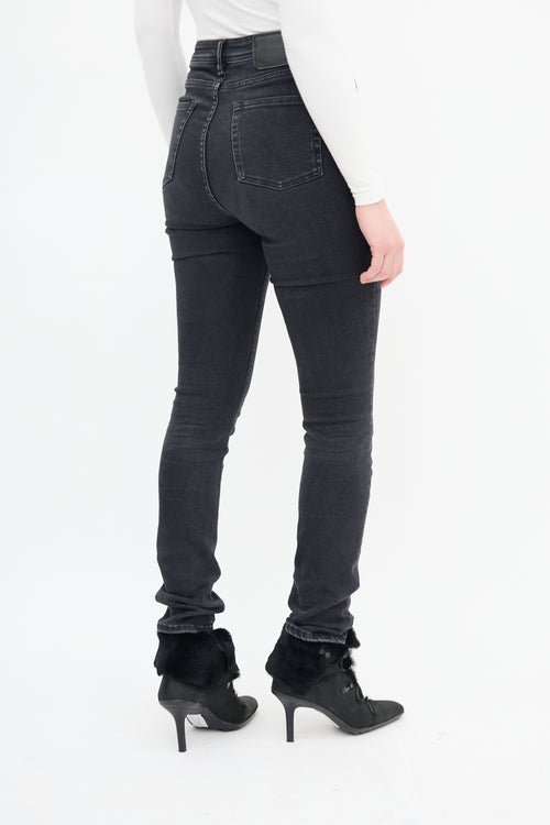 Acne Studios Washed Black Skinny Jeans