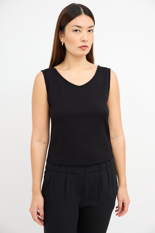 Akris Black Scoop Neck Sleeveless Top