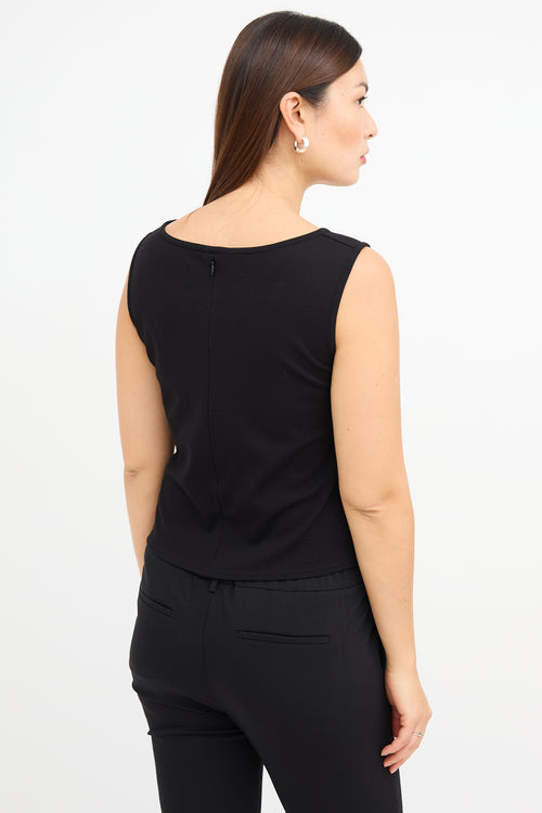 Akris Black Scoop Neck Sleeveless Top