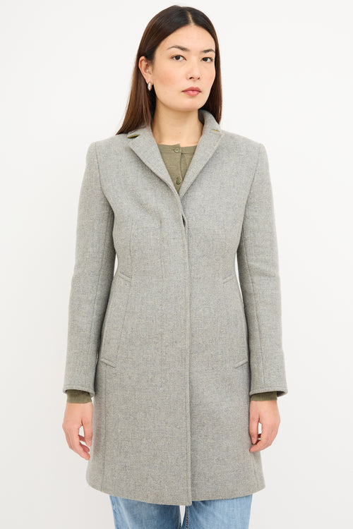 Akris Grey Wool Long Coat