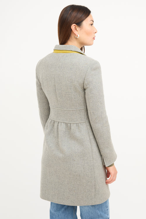 Akris Grey Wool Long Coat