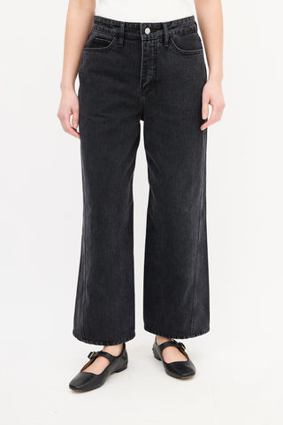 A.L.C. Washed Black Twisted Seam Jeans