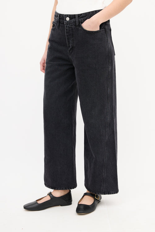 A.L.C. Washed Black Twisted Seam Jeans