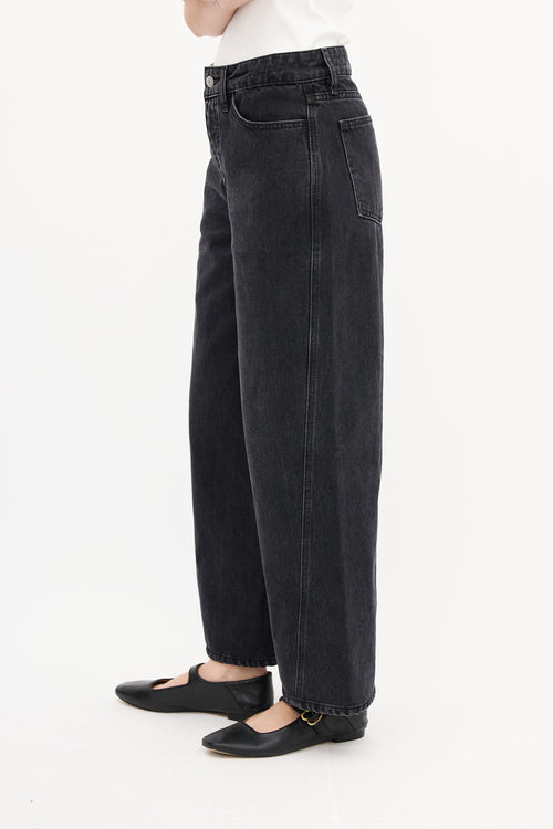 A.L.C. Washed Black Twisted Seam Jeans