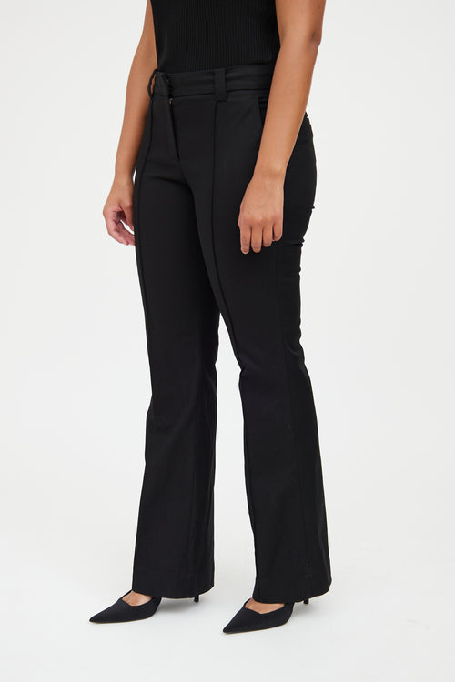 A.L.C. Black Pleated Flared Dress Pant