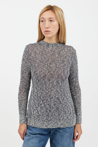 ALC Blue 
White Speckle Knit Sweater