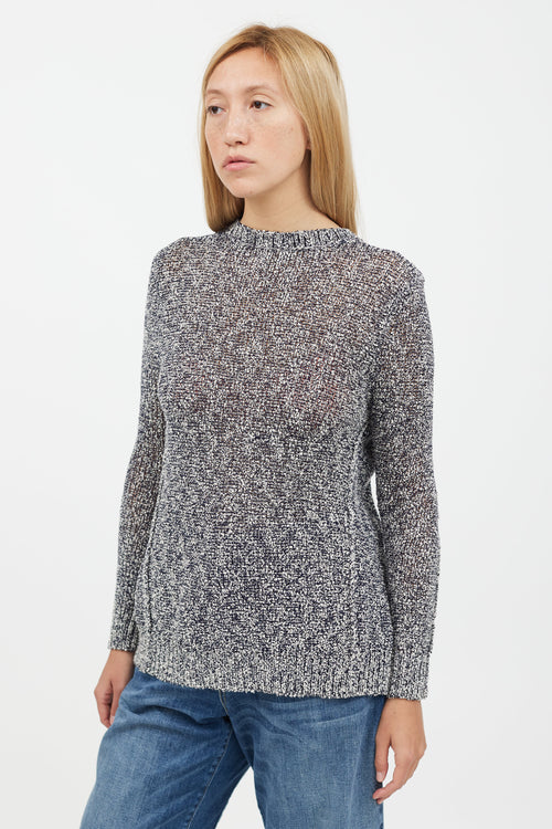 ALC Blue 
White Speckle Knit Sweater