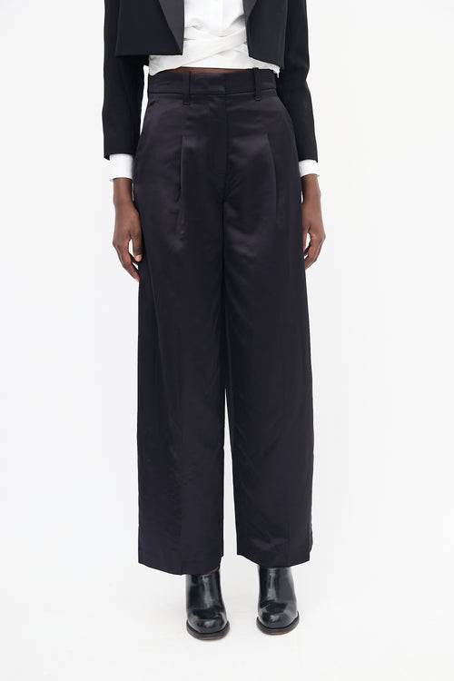 A.L.C. Black Satin Ryder Trouser