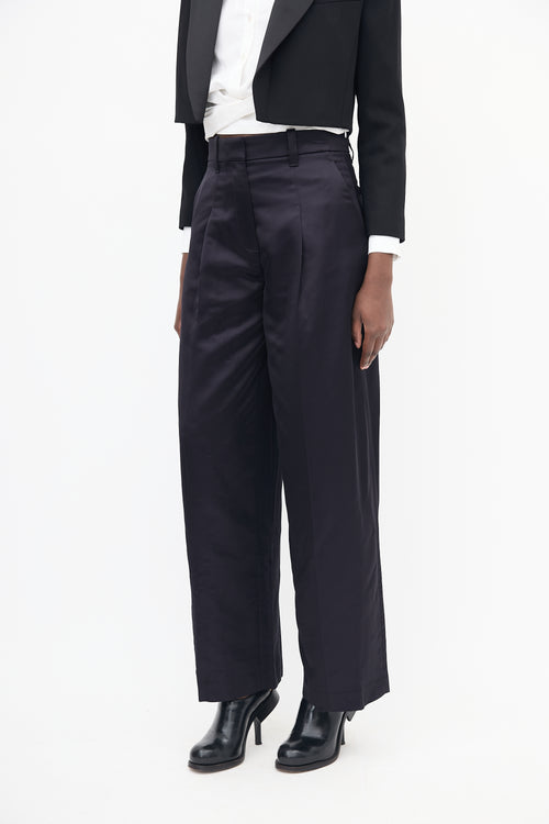 A.L.C. Black Satin Ryder Trouser