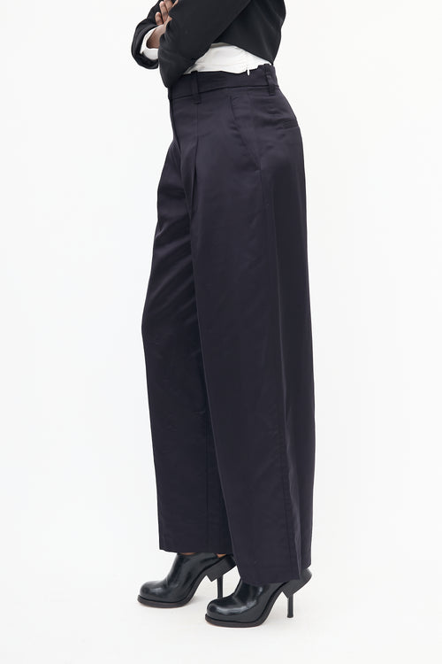 A.L.C. Black Satin Ryder Trouser