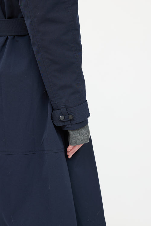 A.L.C. Navy Belted Trench Coat