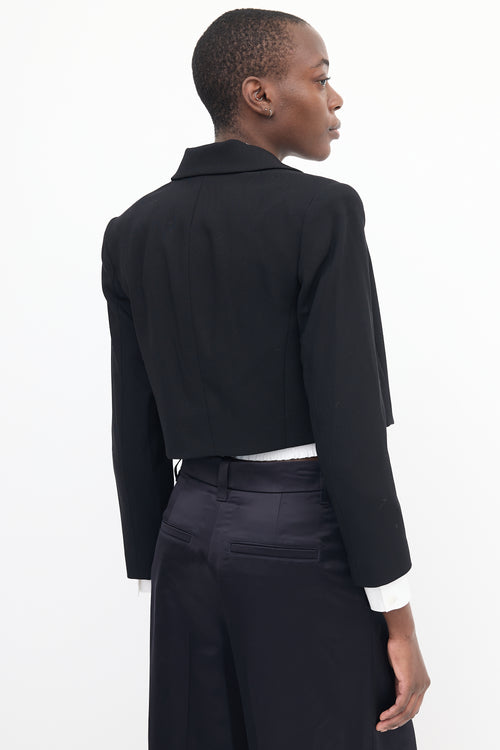 A.L.C. Black Anderson Cropped Tux Blazer