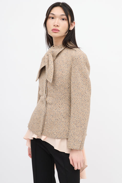 Alexander McQueen Beige 
Multi Wool Tweed Jacket