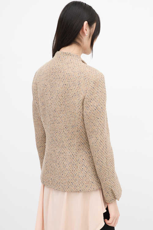 Alexander McQueen Beige 
Multi Wool Tweed Jacket