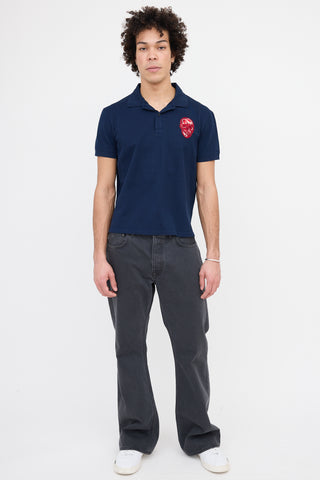 Alexander McQueen Embroidered Skull Polo