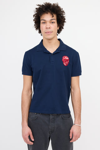 Alexander McQueen Embroidered Skull Polo