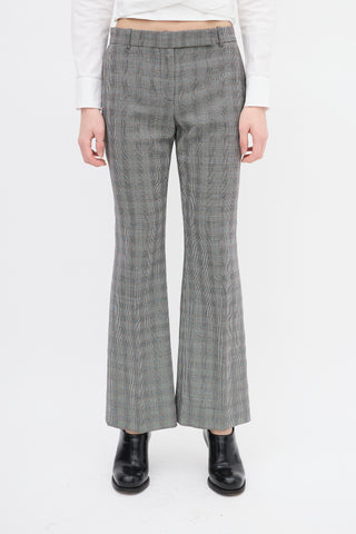 Alexander McQueen Black 
White Wool Houndstooth Trouser