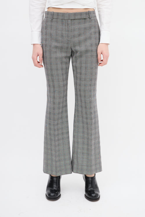 Alexander McQueen Black 
White Wool Houndstooth Trouser